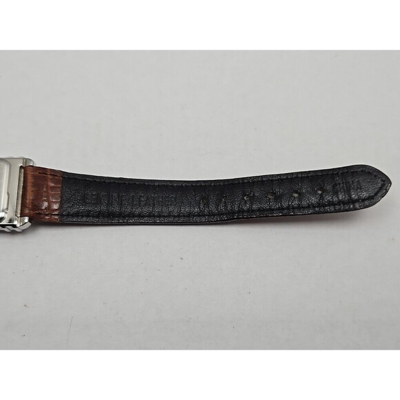 Tommy Hilfiger Womens Square Crystal Quartz Watch Brown Leather New Battery Slim - Picture 10 of 11